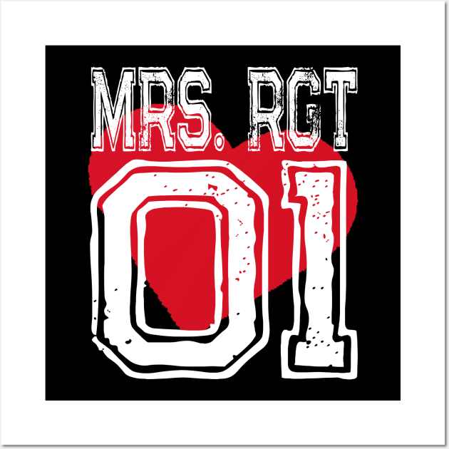 Mrs RGT Misses Right Girlfriend Love Heart Wall Art by shirtontour